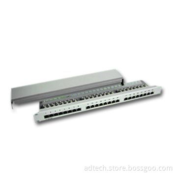 UL Approved Krone IDC 1U RJ45 24-port FTP Gray Patch Panel
